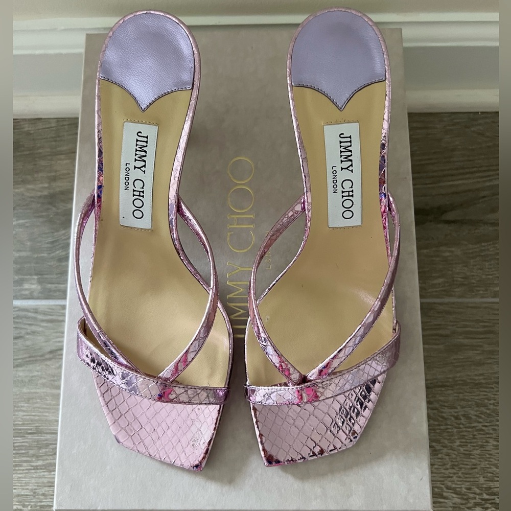 Jimmy Choo snake skin sandals - Picture 2 of 7